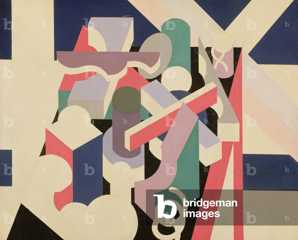 Peinture/Nature Morte, 1923-24 (Öl & Bleistift auf Leinwand)