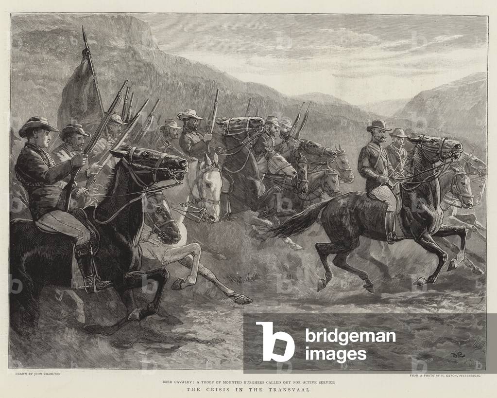The Crisis in the Transvaal (engraving) by John Charlton, b/w