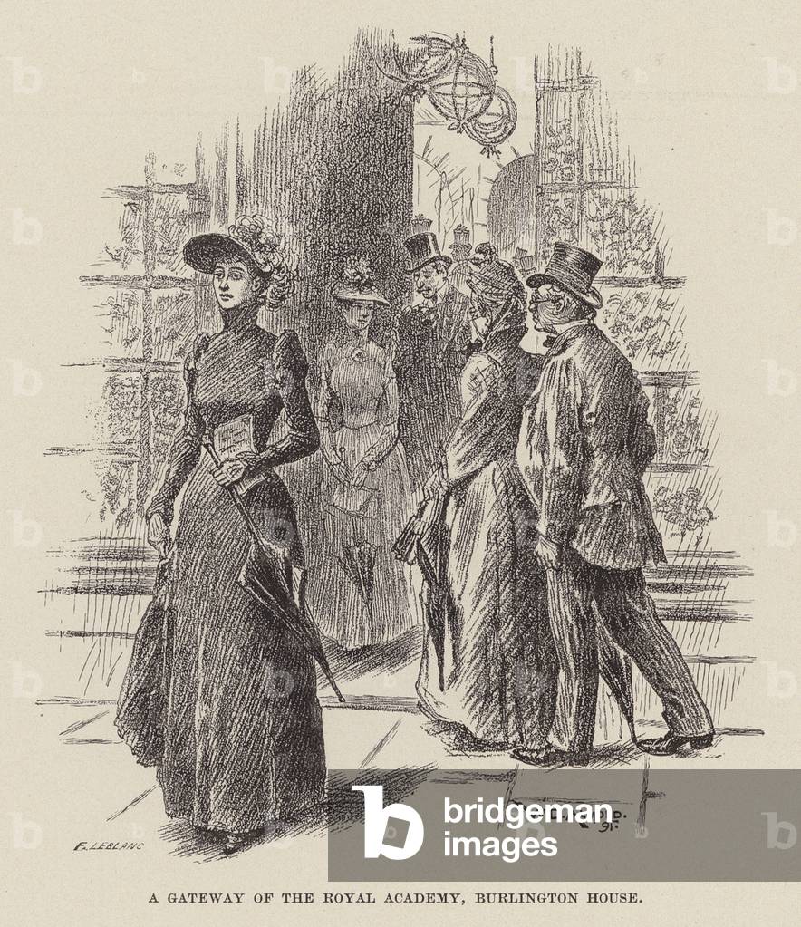 Image of Engraving depicting A gateway of the Royal Academy 1801 by William Douglas Almond