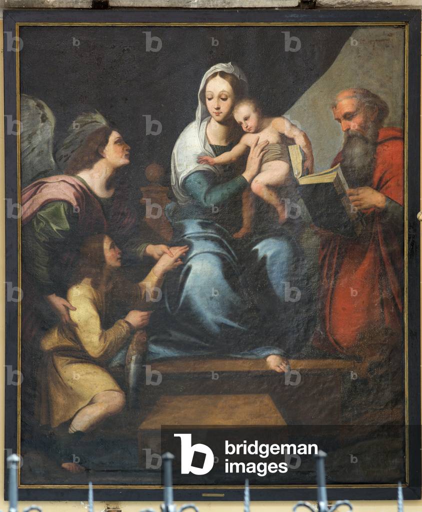 Bild von Gemälde "Pfarrkirche (Onze-Lieve-Vrouwekerk van Pamele). Innere. Gemälde. Anonym. Madonna (Madonna tr