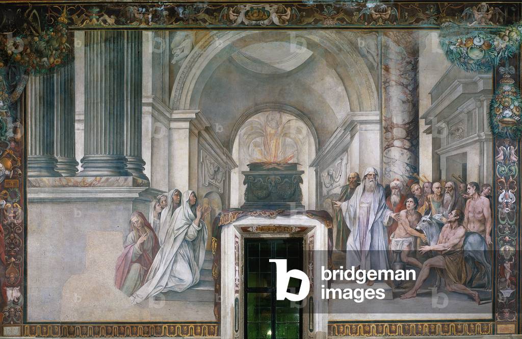Bild von Gemälde "Barock - Malerei: Numa Pompilius begründet den Kult der Vestalen und Priester - Kapitolinisc