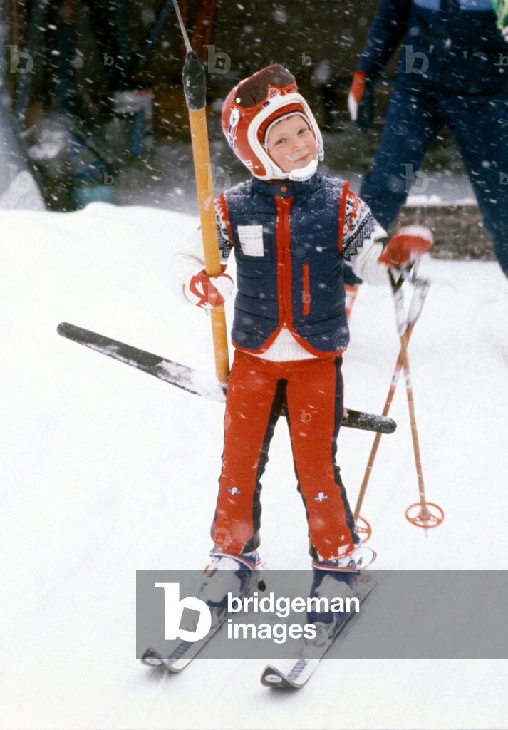 Bild von Fotografie "Geilo 1978-02: Kronprinzessin Sonja und Kronprinz Kinder" 1978