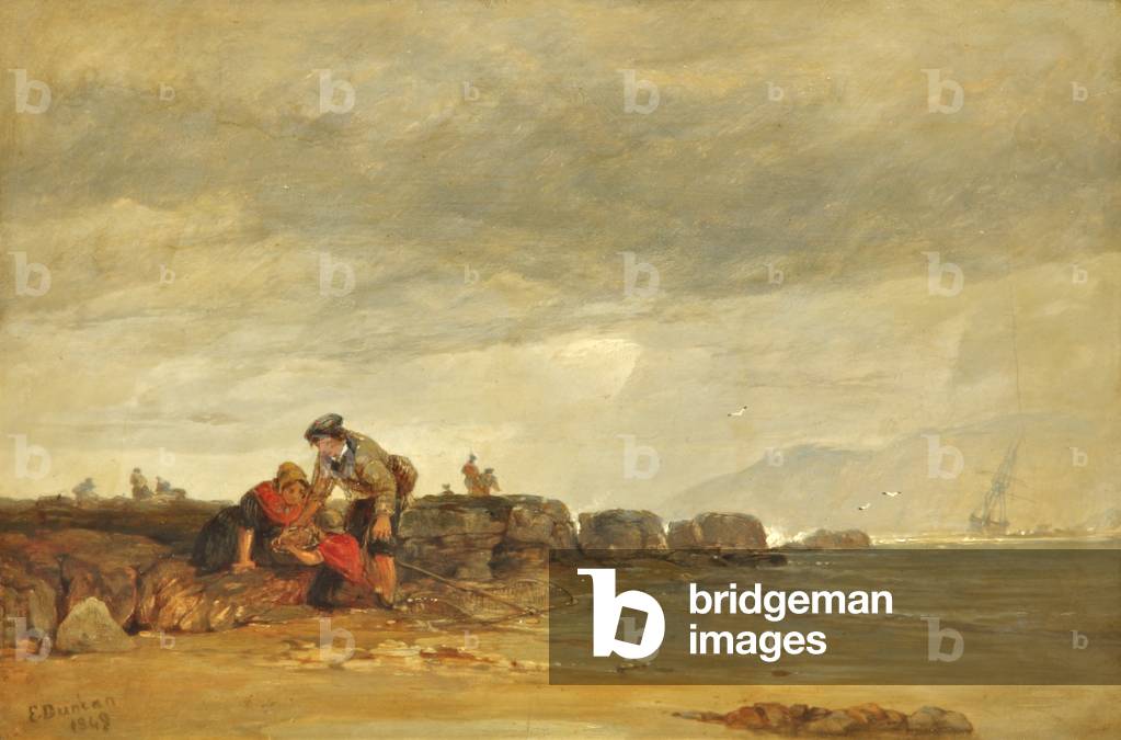 Image of Painting depicting Shrimpers 1849 by Edward Duncan
