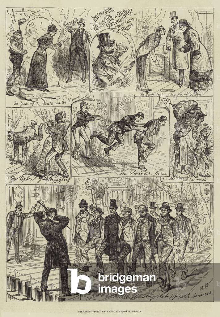 Préparation pour le Pantomime (gravure)
