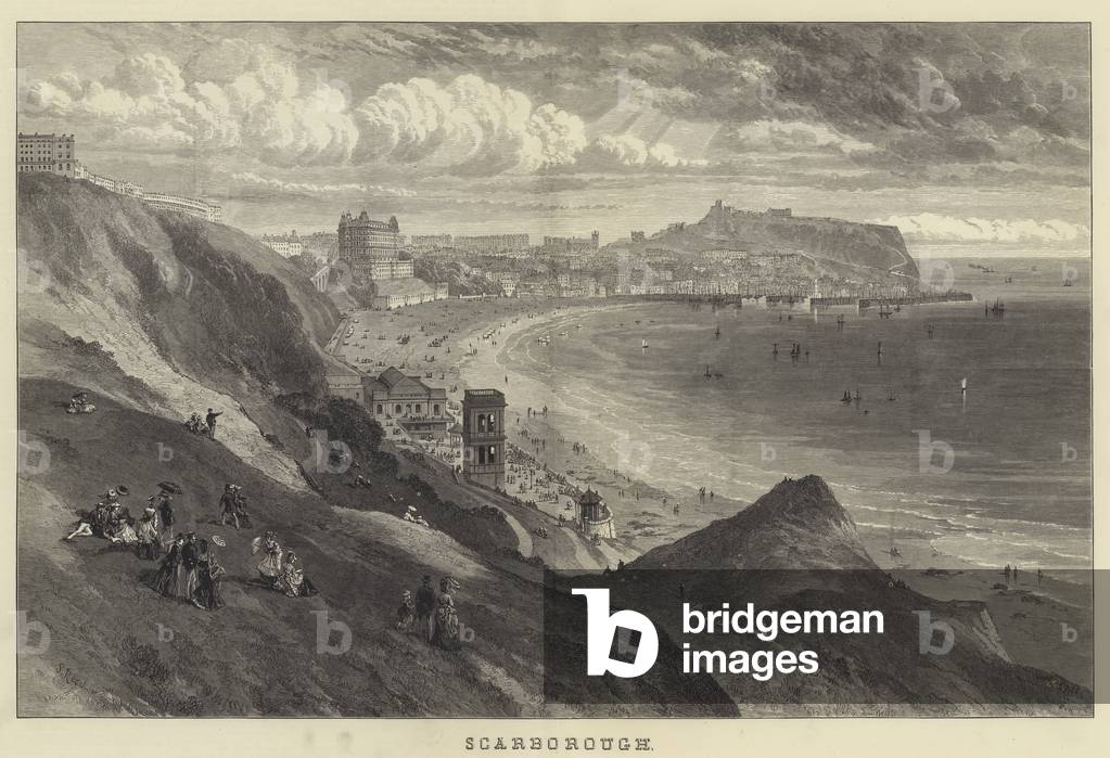 "Scarborough (incisione)" 1873 di Samuel Read, b/w