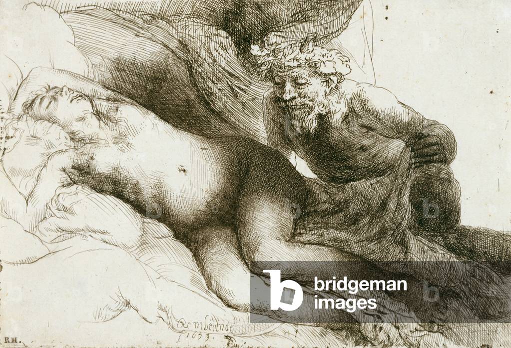 Giove e Antiope, 1659 (acquaforte con burin & punto secco)