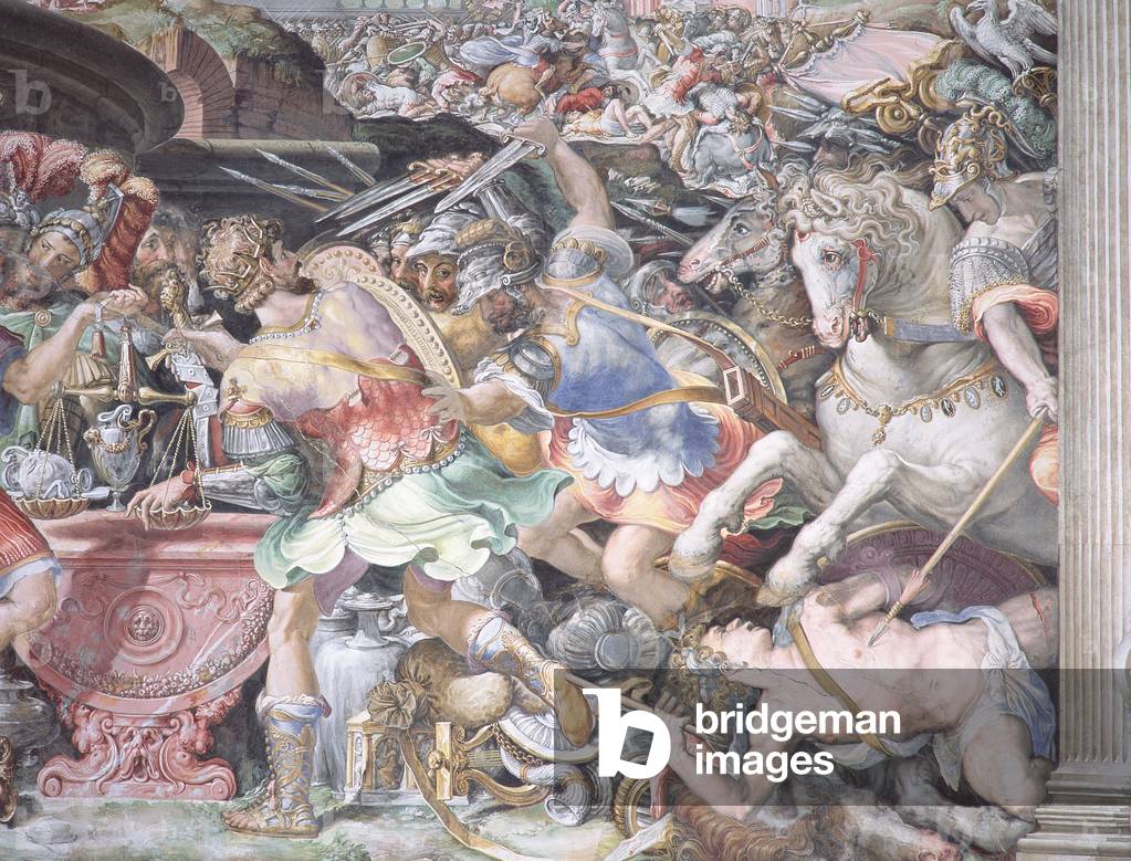 Immagine di Dipinto "Vietando la pesatura di oro", c.1545 di Francesco de Rossi Salviati Cecchino