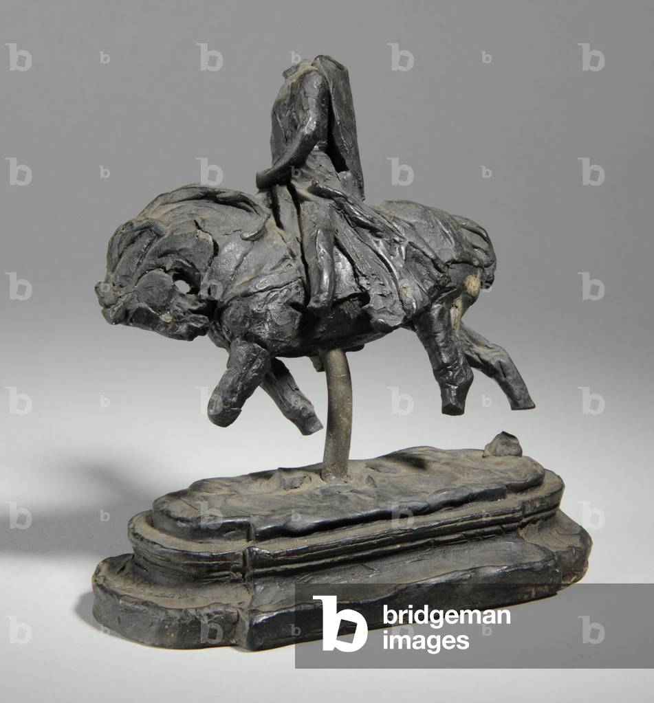 Immagine di Scultura "Maquette per una statua equestre di Edoardo I", c.1893 di William Hamo Thornycroft, b/w