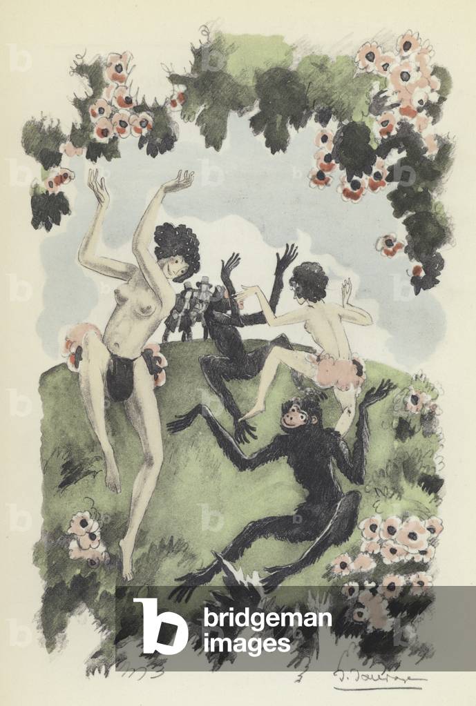 Illustration für Voltaire's Candide (Farbe litho)