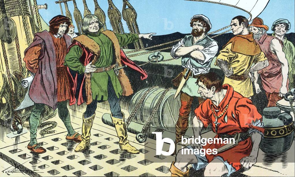 Christoph Kolumbus (1451-1506) Anfang des 20. Jahrhunderts (Lithographie)