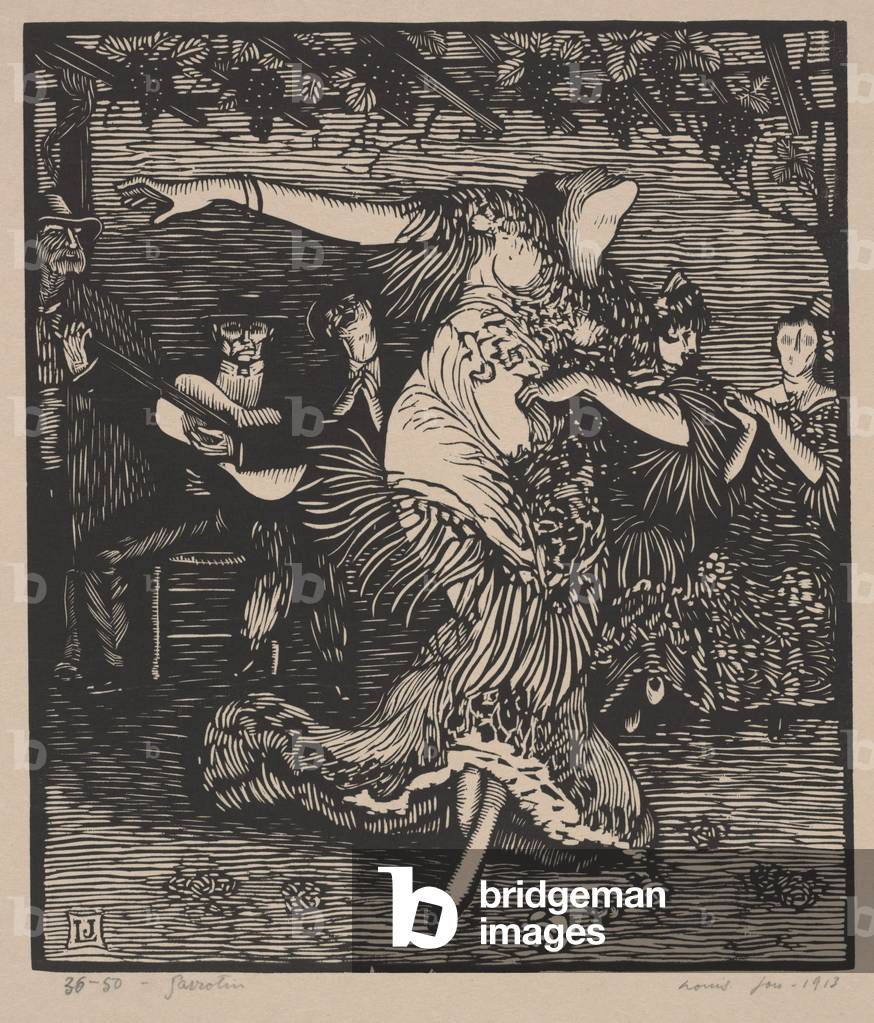 Danza Spagnola (Garrotín), 1913 (xilografia)
