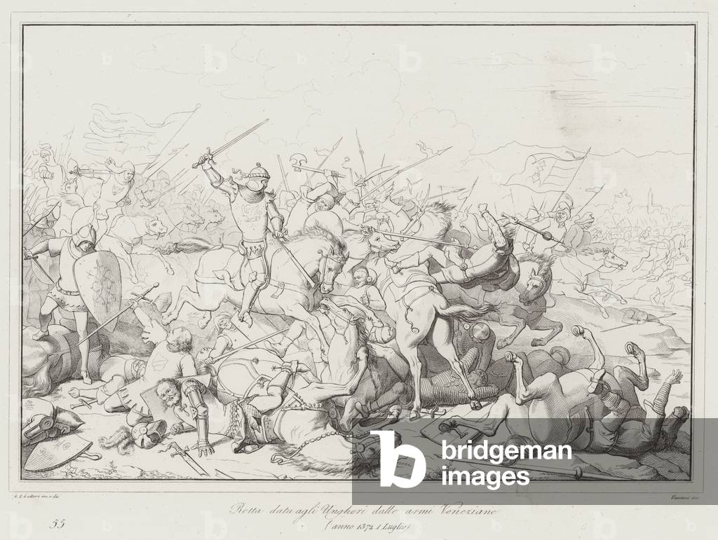 "Rotta Data agli Ungheri dalle armi Veneziane" 1801 von Italian School