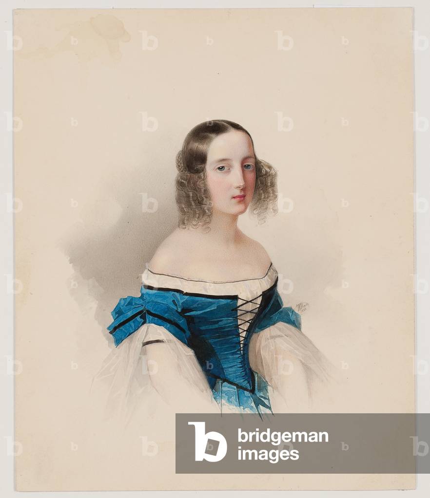 Image of Painting depicting Portrait of Grand Duchess Maria Nikolaievna 1838 by Vladimir Ivanovich Hau