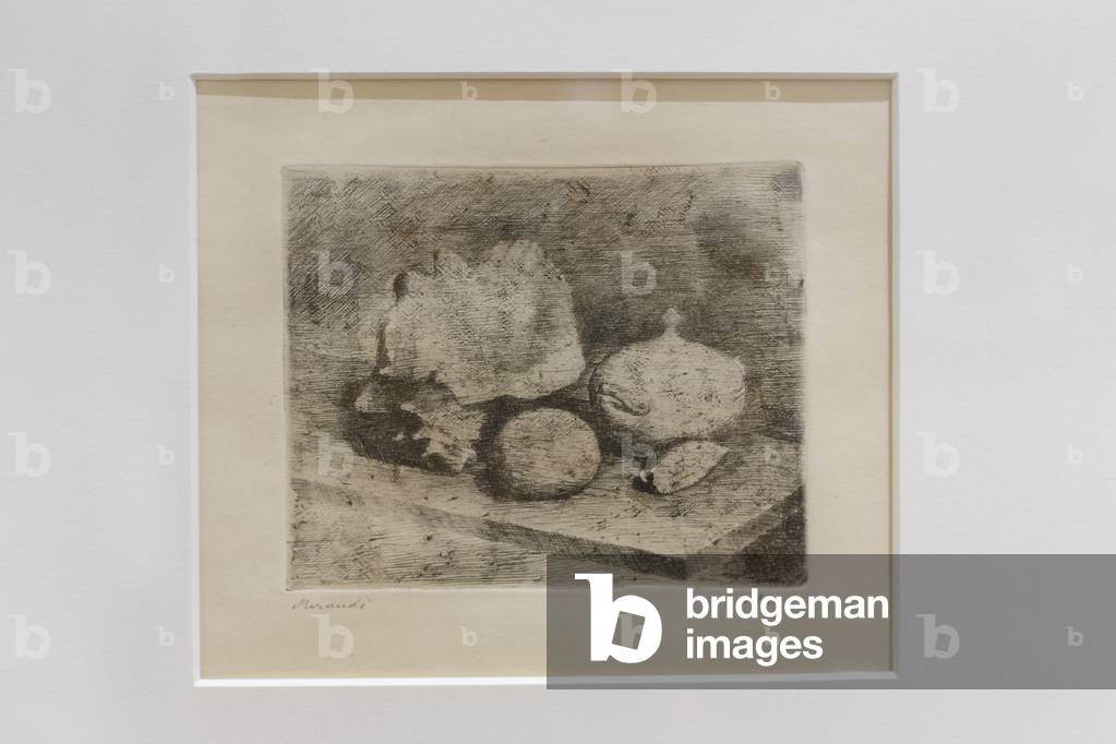 Bild von Gravur "Stillleben mit Zuckerdose" 1921 von Giorgio Morandi