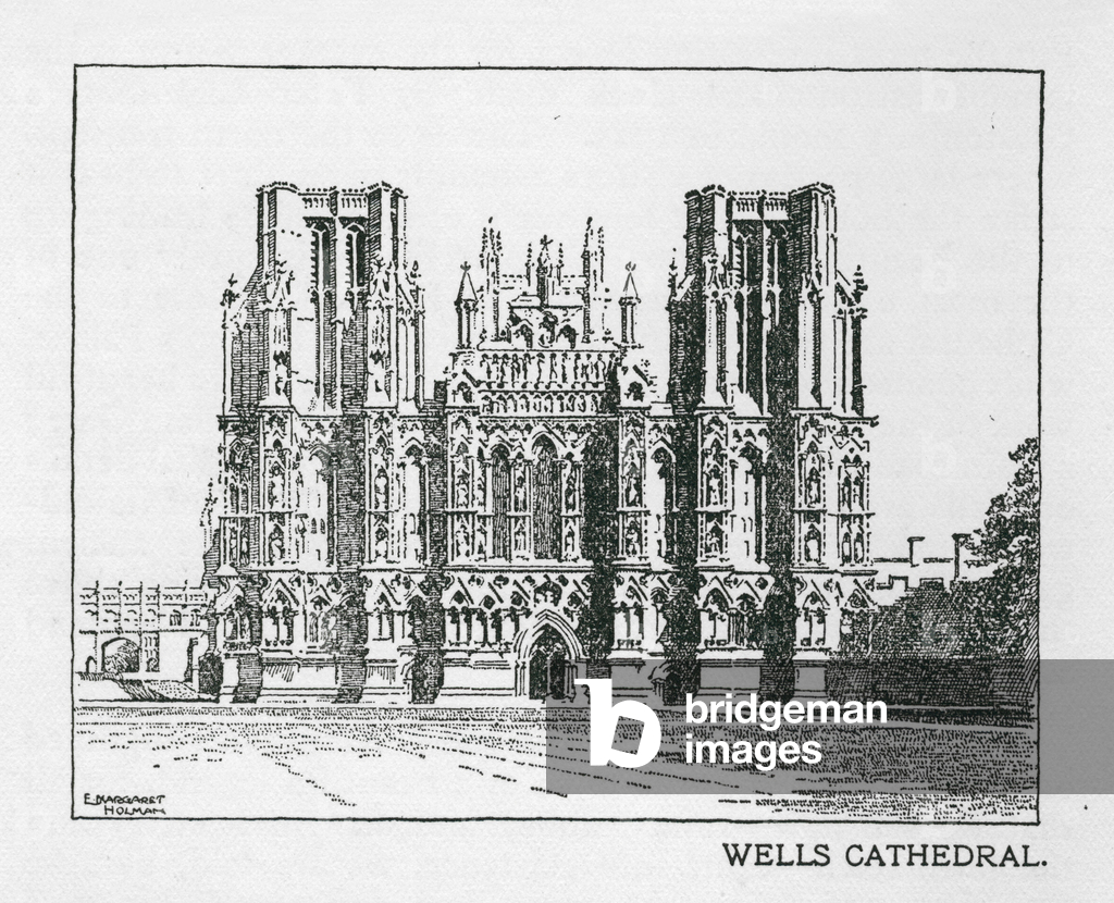 Kathedrale von Wells (Litho)