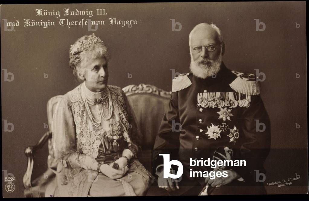 Bild von Fotografie "Ak S.K. Prinz Regent Ludwig III von Bayern mit Gemahlin Maria Theresia" von German Photog