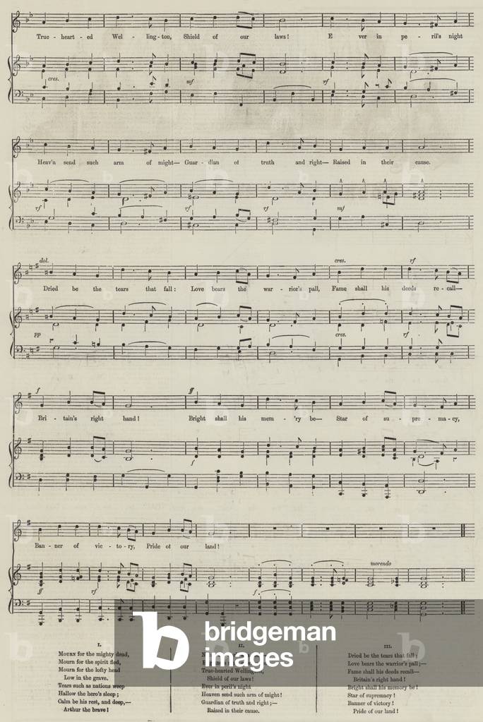 "Trauer um die mächtigen Toten (Gravur)" 1852 von English School, b/w