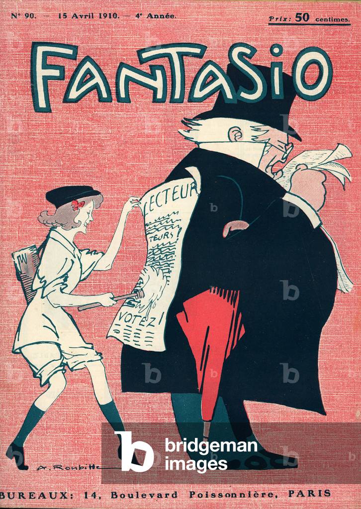 Wahlen und Suffragette, 1910 (Stich)