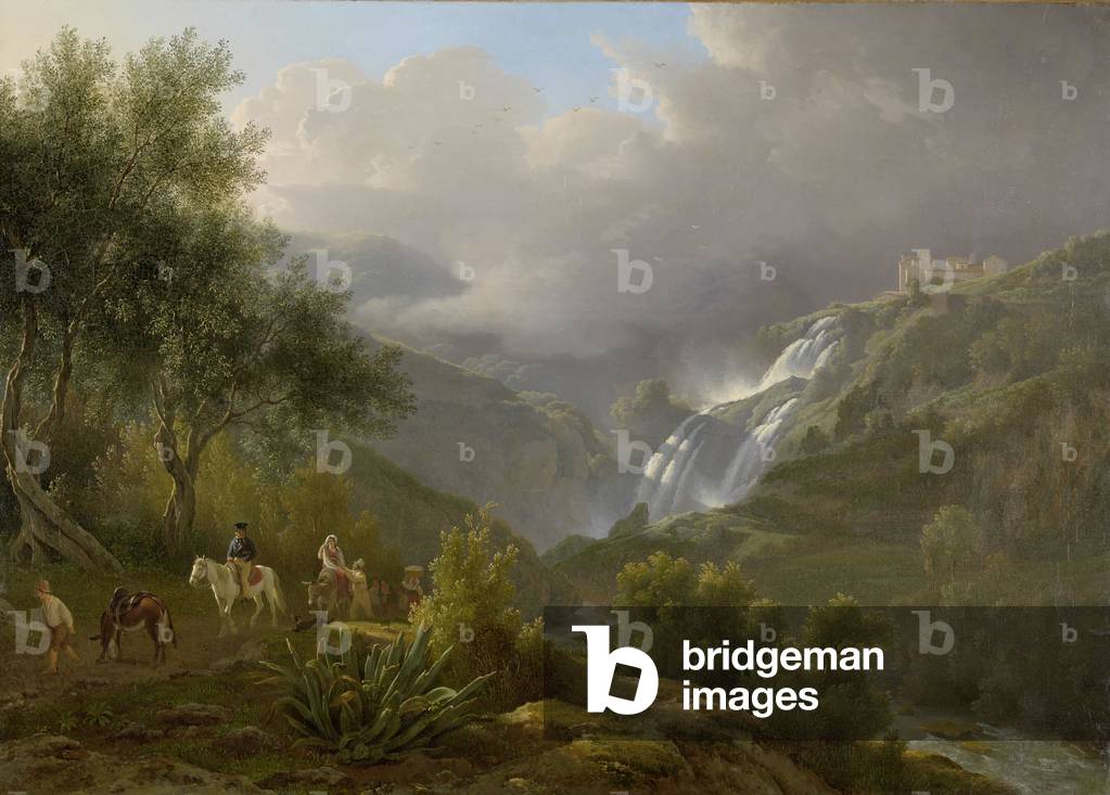 Bild von Gemälde "Die Kaskaden bei Tivoli" 1824 von Abraham Teerlink