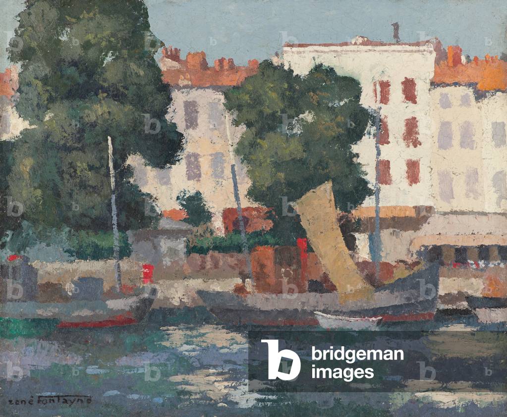 Le Quai des Dames (oil on hessian) 