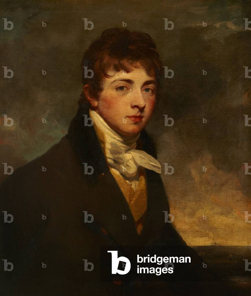 Bild von Gemälde "Der Hon. Arthur Henry Cole MP (öl auf leinwand)" von Martin Archer Shee, b/w