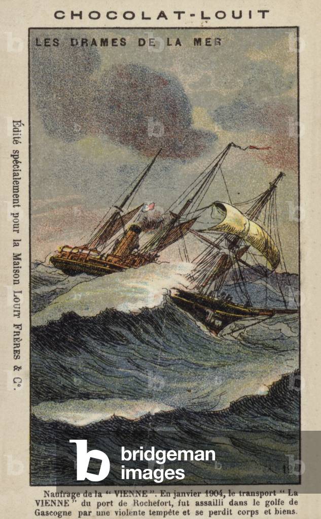 Sinken der Vienne, 1904 (chromolitho)