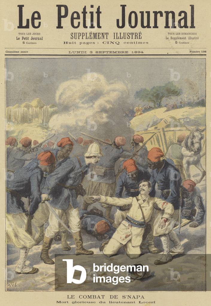 Die Schlacht von S'Napa, Oberer Niger (Farbe Litho)