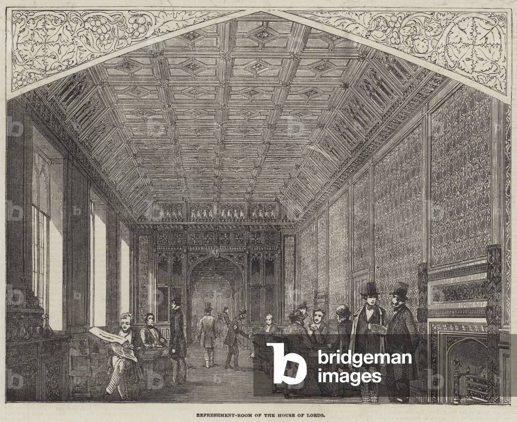 Sala ristoro della Camera dei Lord (incisione)