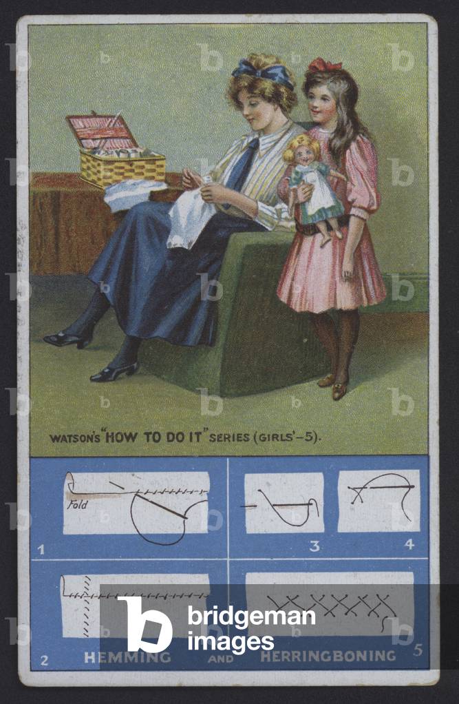 "Saum und Fischgräten (Farbe litho)" von American School