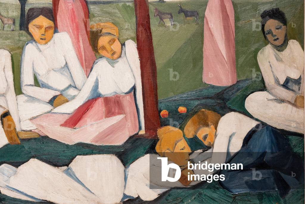 Raccolta mele, particolare, 1909 (olio su tela)