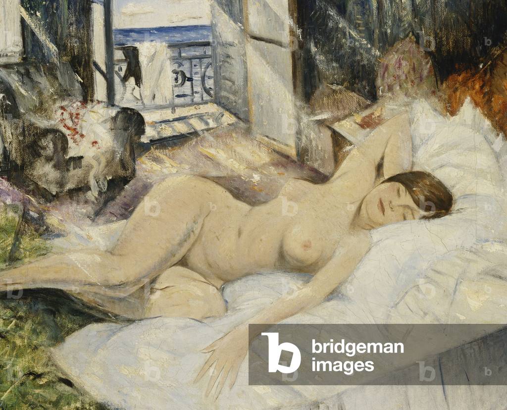 Nackt auf Ein Bett, südlich von Frankreich, (öl auf leinwand)