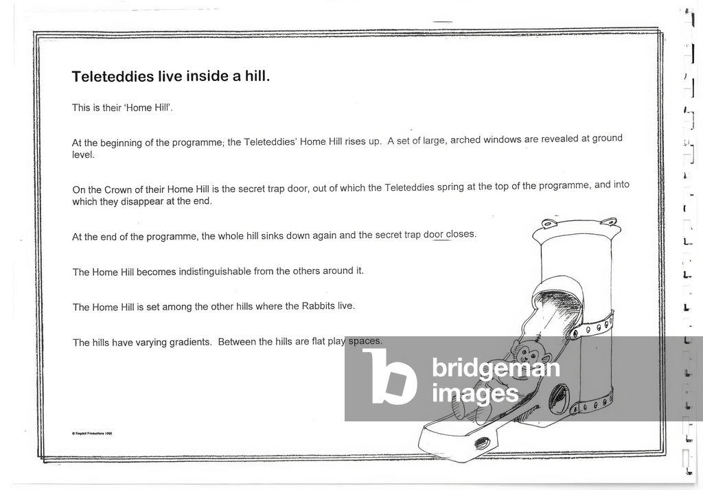 Image of Print depicting Teletubbies (print) by Jonathan Hills, b/w