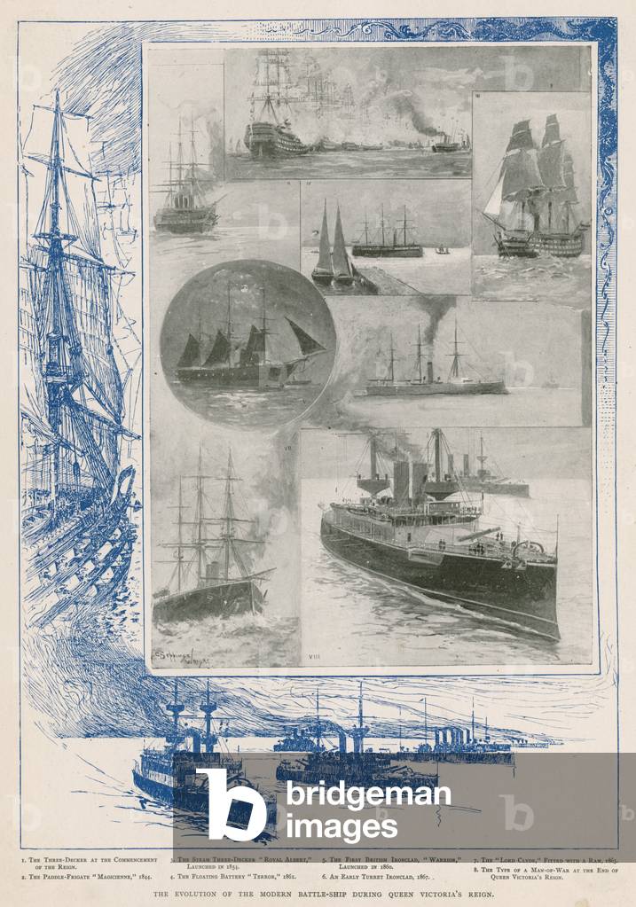 "Die Royal Navy in der viktorianischen Ära: die Entwicklung des Schlachtschiffs während der Herrschaft der Kön