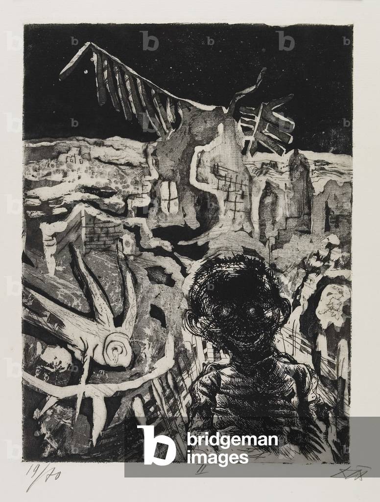 Nächtliche Begegnung mit einen Irrsinnigen (A Nocturnal Encounter with an Insane Man), 1924 par Otto Dix