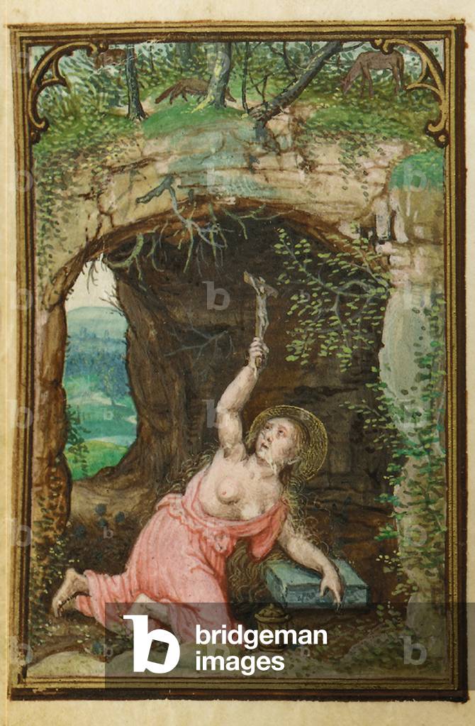 Folio aus einem Miniatur-Stundenbuch, Verwendung von Rom, Brügge, 1530-35 (tempera on vellum) (siehe auch 4928