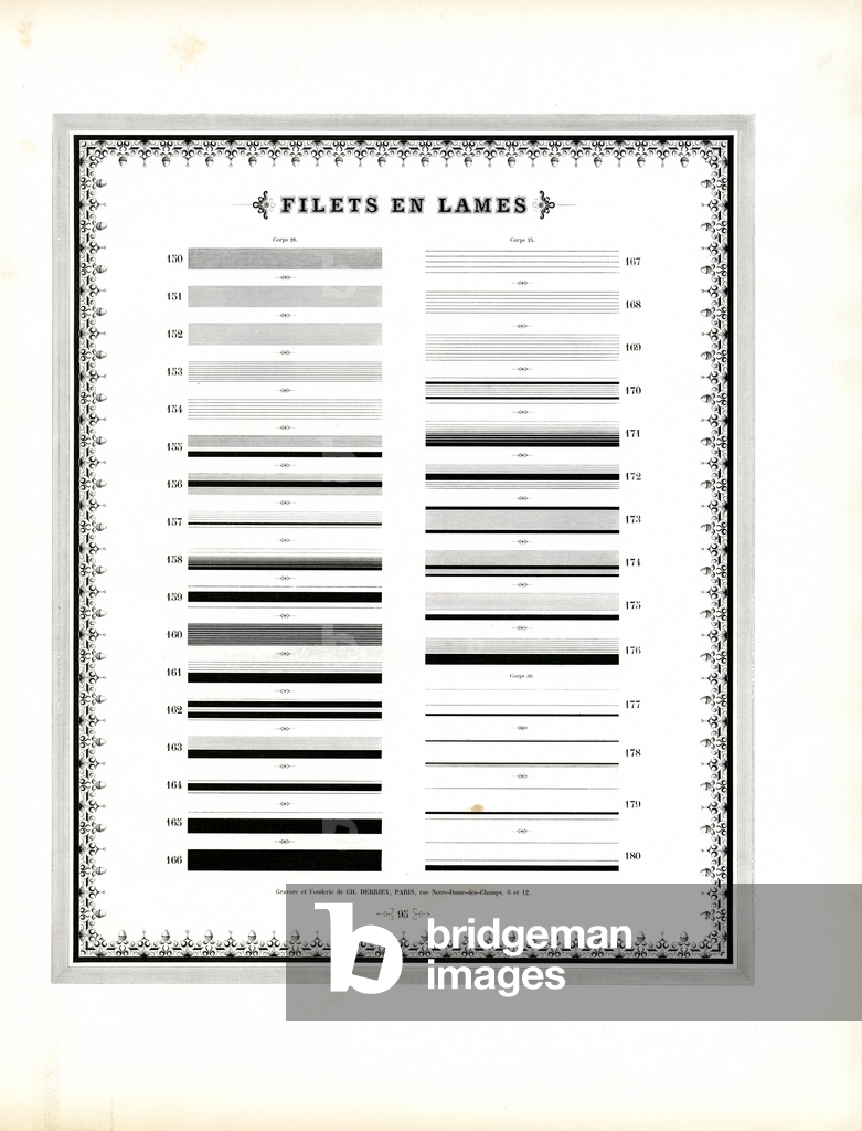 Éléments de lignes typographiques - Filets en Lames (print)
