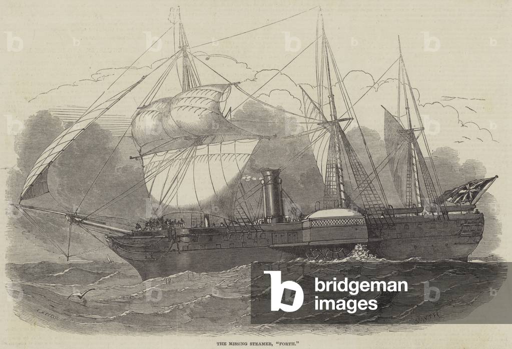 The Missing Steamer 1849 par Edwin Weedon, b/w