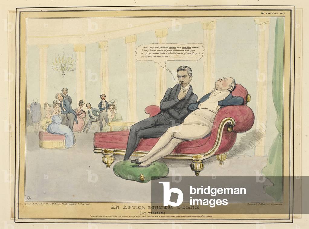 « Une scène après le dîner ». 1. La cour. 2. Lord Brougham. 3. William IV.