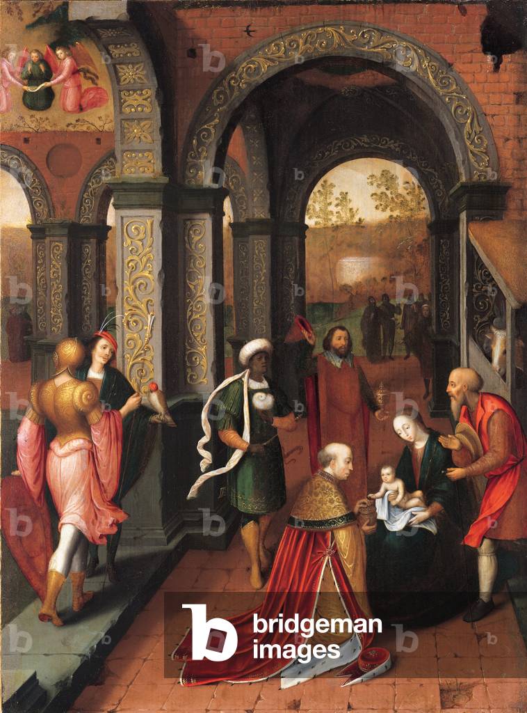 Anbetung der Könige, 1550-1570 (Öl auf Holz)