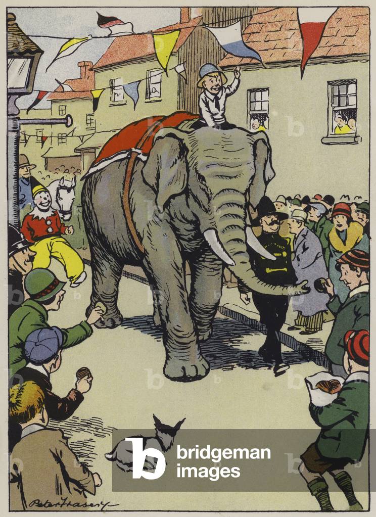 A Proud Boy (colour litho) by Peter Fraser
