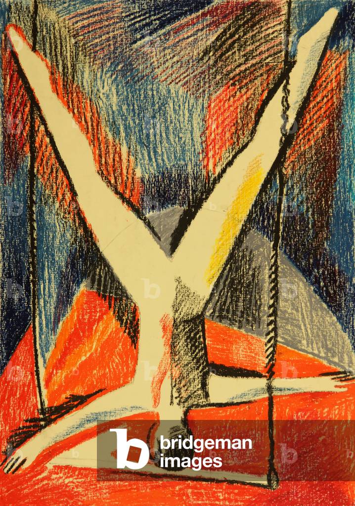 "ginnasta sul trapezio" 1980 di Tatyana Alyoshina