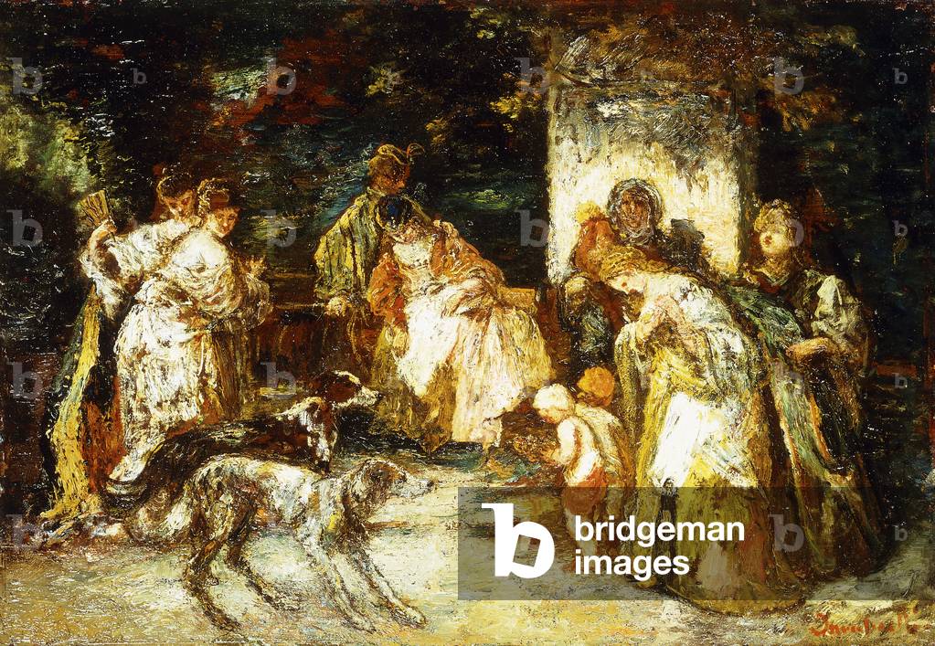 Image de Peinture représentant The Offering, c.1875 par Adolphe Joseph Thomas Monticelli