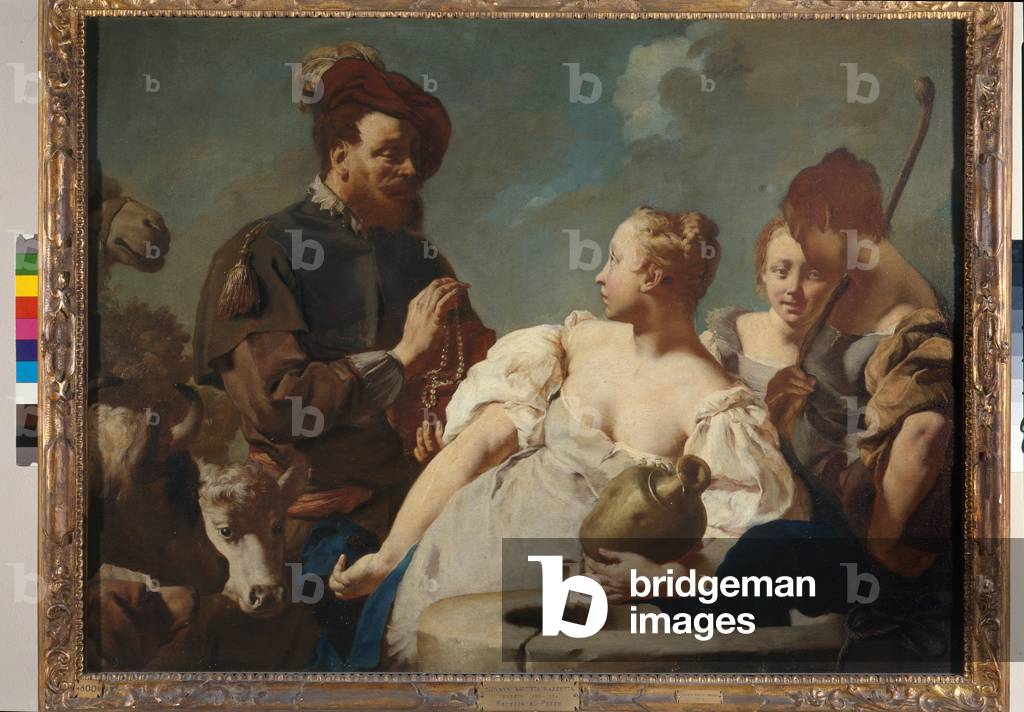 Rebecca and Eleazar at the well, 1735-40 (oil on canvas)