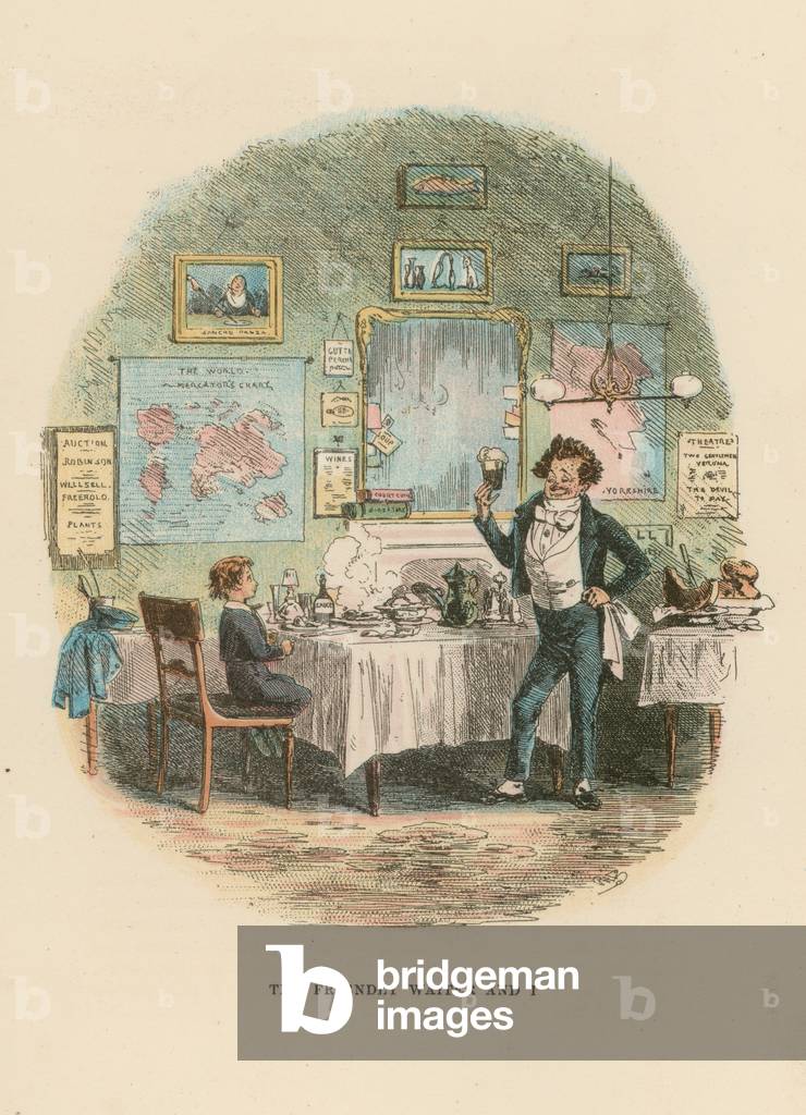 Immagine di Stampa "Illustrazione per David Copperfield (color lito)" di Hablot Knight Browne