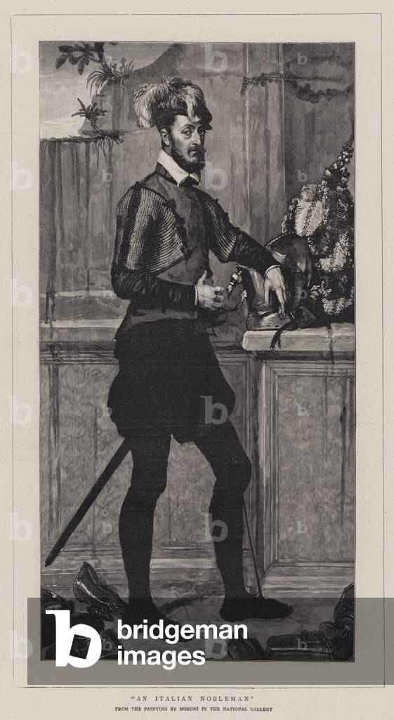 An Italian Nobleman (engraving) by English Artist
