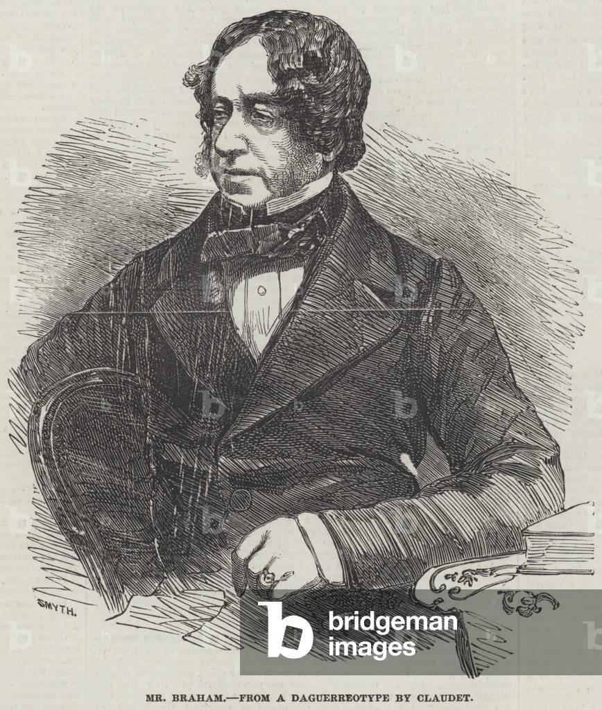 M. Braham (gravure) 1852 par English School