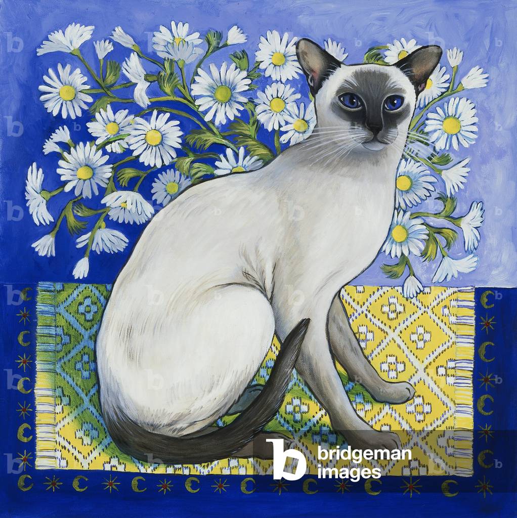 Siamkatze - Serie II, 1997 (Öl auf Leinwand)