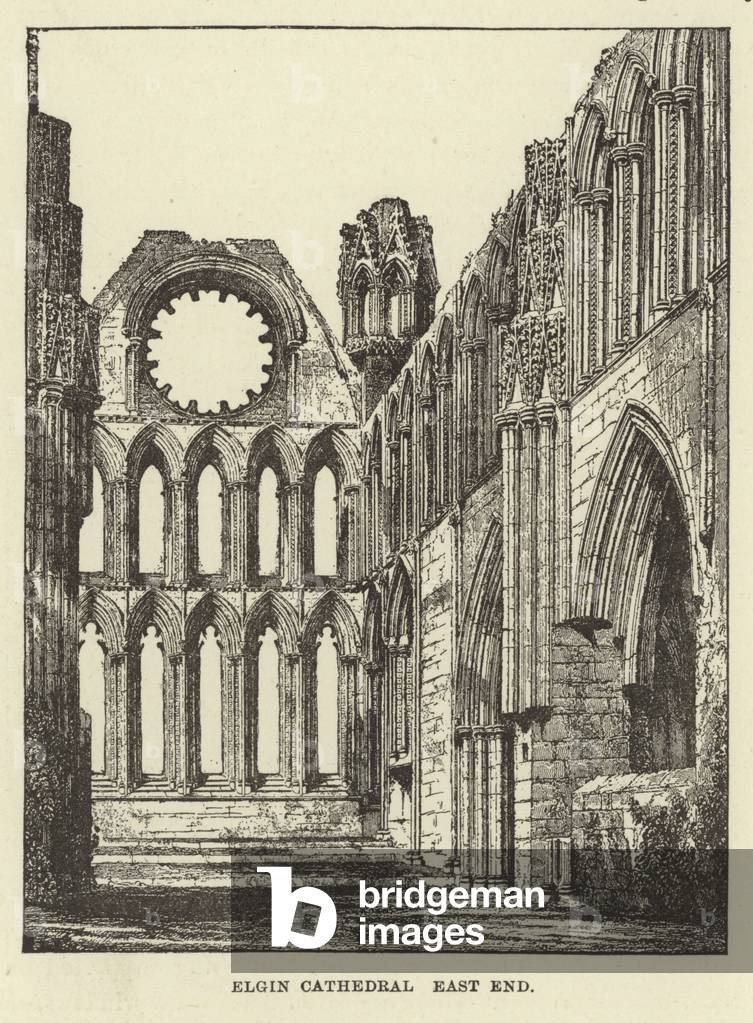 "Elgin Cathedral East End (Gravur)" von English School