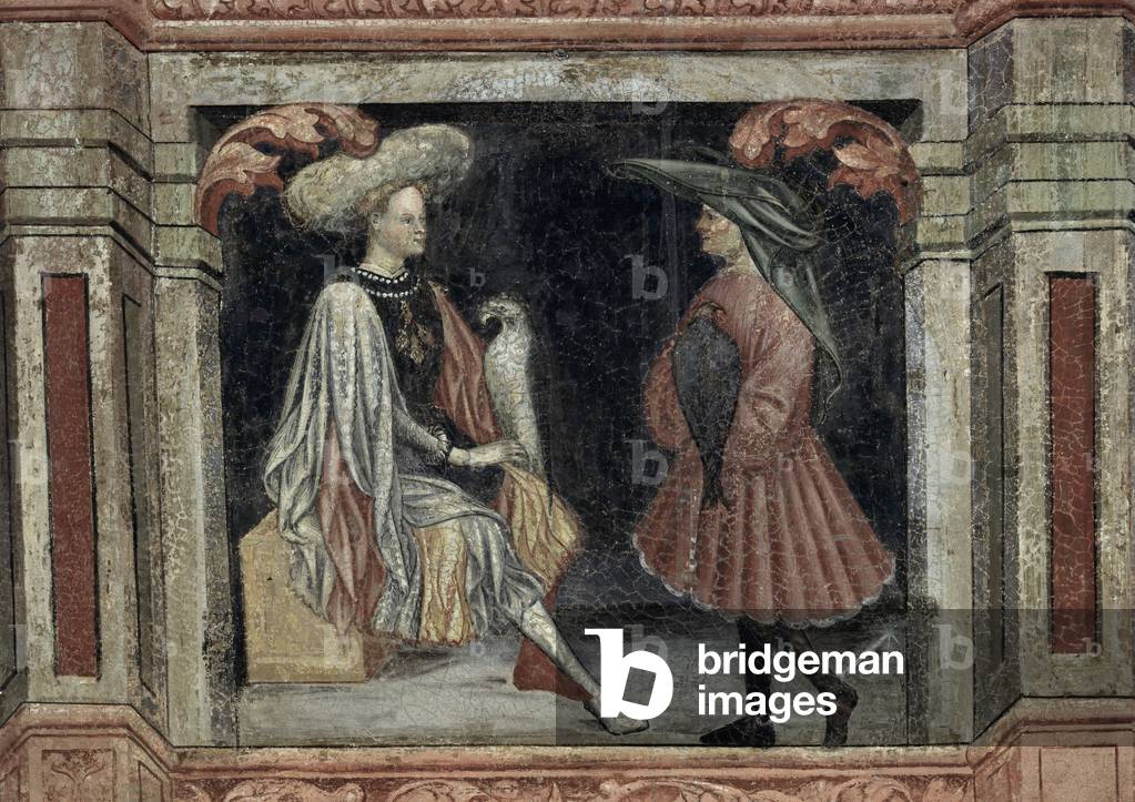 Immagine di Dipinto "Caccia con Falchi (affresco)", 15th Secolo di Italian School