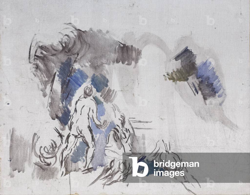 Skizze der Badenden, 1900-06 (Öl auf Leinwand)